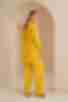 Вискозный костюм блуза и брюки палаццо жатка желтый