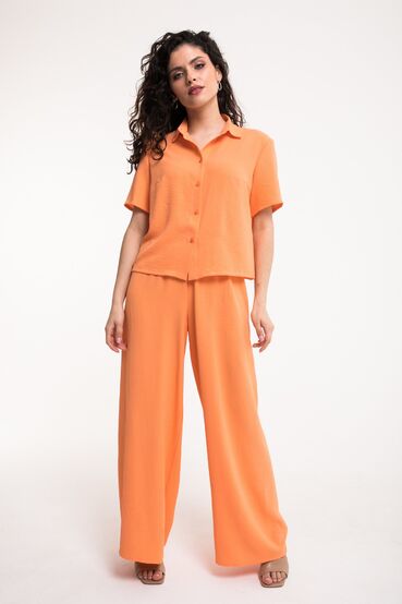 Blouse with short sleeves viscose reaper orange