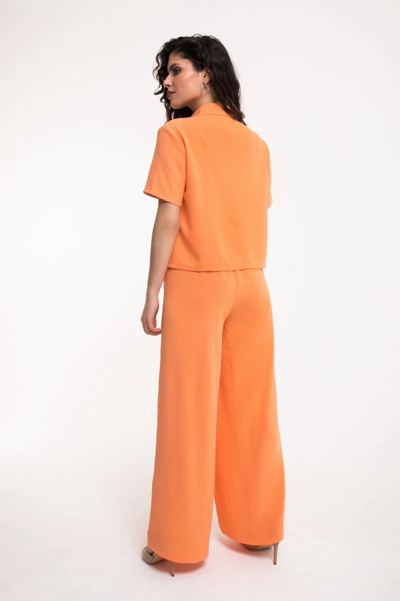 Orange viscose palazzo pants
