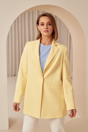 Lemon suiting fabric jacket #2