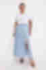 Небесная юбка мидакси из полированного штапеля большой размер