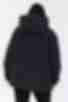 Куртка з каптуром коротка із плащової тканини чорна великий розмір