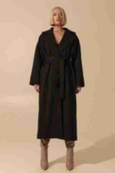 Black oversize coat with insulation