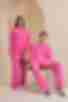 Костюм блуза та брюки палацо віскоза жатка рожевий
