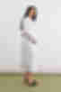 Вышитое белое платье с белыми колосками большой размер