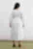Вышитое белое платье с белыми колосками большой размер