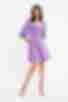 Lilac mini wrap dress made of soft rayon