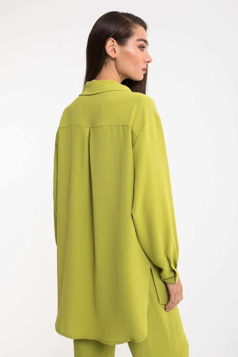Lime viscose blouse, reaper