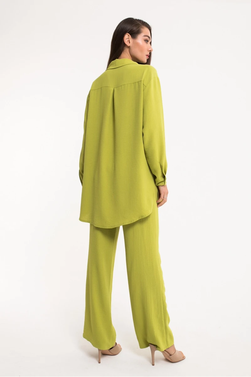 Lime viscose blouse, reaper
