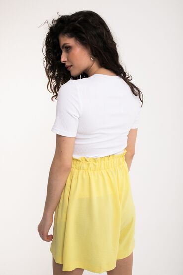 Lemon shorts made of crushed viscose #2