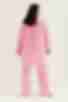 Костюм блуза и брюки палаццо вискоза жатка розовый большой размер
