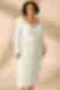 Сукня-футляр ліф на затин міді костюмна тканина молочна великий розмір