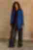 Жакет з костюмної тканини кольору темний денім