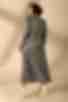 Сукня з об'ємними рукавами міді штучний шовк молочні краплини на чорному великий розмір