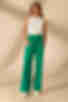 Emerald knitted flare trousers