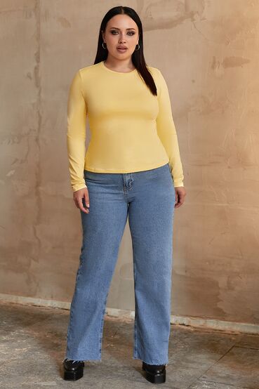 Lemon knitted longsleeve plus size #2