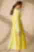 Сукня на затин плісе міді костюмна тканина лимонна