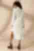 Milky midi straight angora dress with a turtleneck