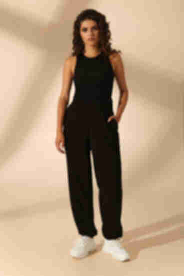 Black knitted pants