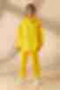Костюм трикотажний з начісом худі з кишенями та брюки жовтого кольору