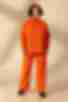 Костюм свитер с брюками вязаный оранжевый большой размер