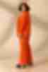 Костюм свитер с брюками вязаный оранжевый большой размер