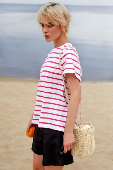 Milky T-shirt in pink stripes made of knitted fabric #2