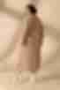 Вязаное платье макси светло-бежевое большой размер