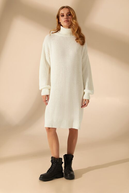 Milky knitted dress