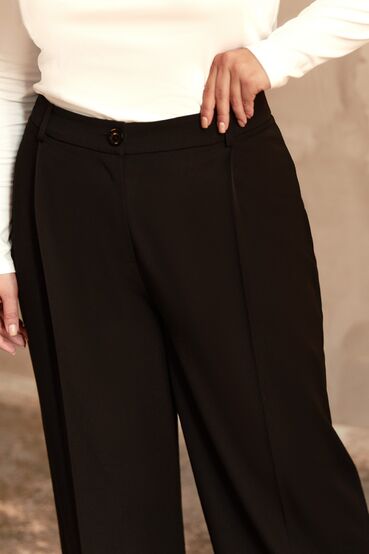 Black trousers made of suiting fabric plus size #2