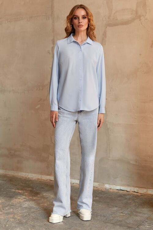 Light blue soft rayon shirt