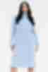 Сукня пряма зі стійкою міді ангора-рубчик блакитна великий розмір