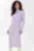 Платье прямое со стойкой миди ангора-рубчик лавандовое
