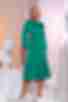 Платье с вырезами миди искусственный шелк изумрудное