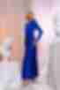 Electric blue maxi dress made of artificial silk