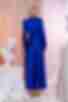 Electric blue maxi dress made of artificial silk