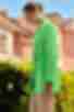 Жакет костюмная ткань неоново-зеленый большой размер