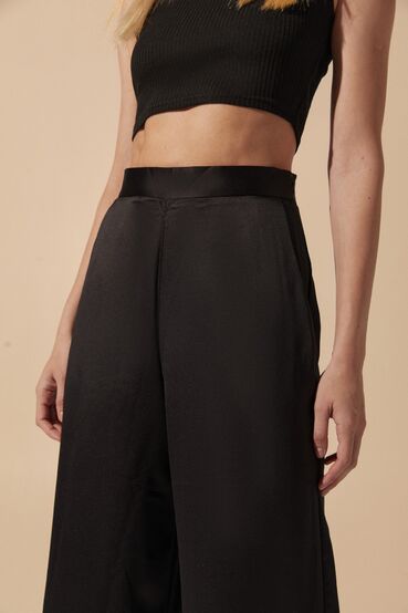 Black trousers made of artificial silk #2