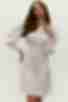 Платье мини софт мелкоцвет на белом