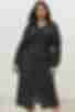 Сукня-сорочка з довгим рукавом штапель молочні квіти на чорному великий розмір