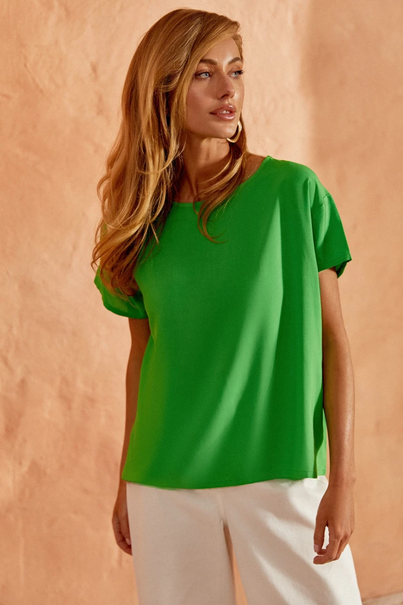Bright green staple t-shirt