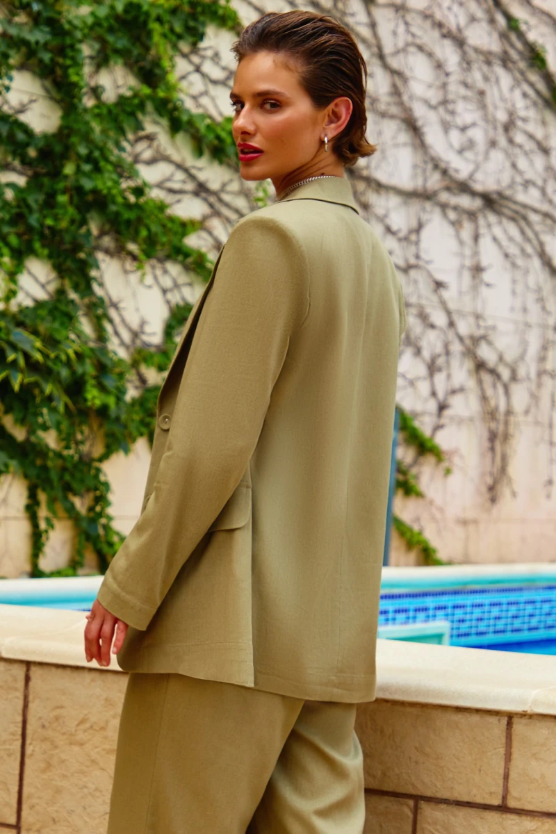 Khaki linen jacket