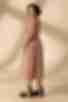 Сукня міді з підрізом на талії костюмна тканина моко великий розмір