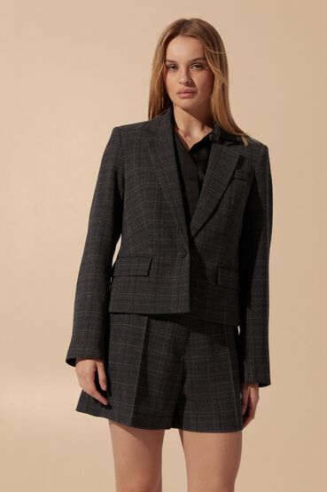 Graphite checkered jacket made of suiting fabric #2