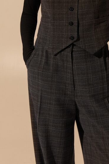 Graphite checkered trousers made of suiting fabric #2