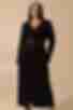 Платье на пуговицах миди ангора черное большой размер