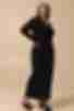 Платье на пуговицах миди ангора черное большой размер
