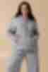 Light blue angora suit with hoodie and trousers plus size