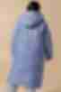 Куртка из плащевой ткани со стойкой и капюшоном голубая большой размер