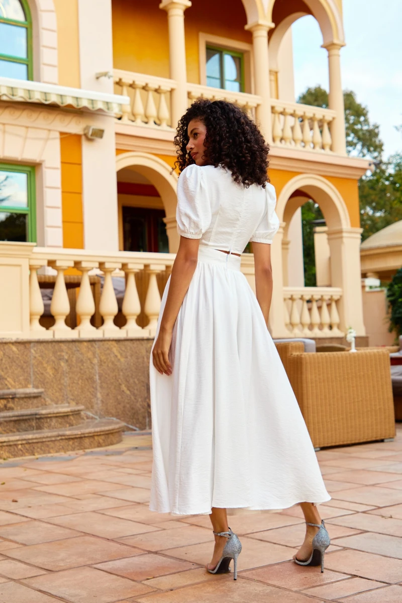 Milky eco-linen top